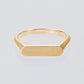 Signet Ring with Hairline - Thin - Gold - 26ssmae