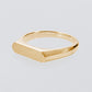 Signet Ring with Hair Line -Thin- -Gold-