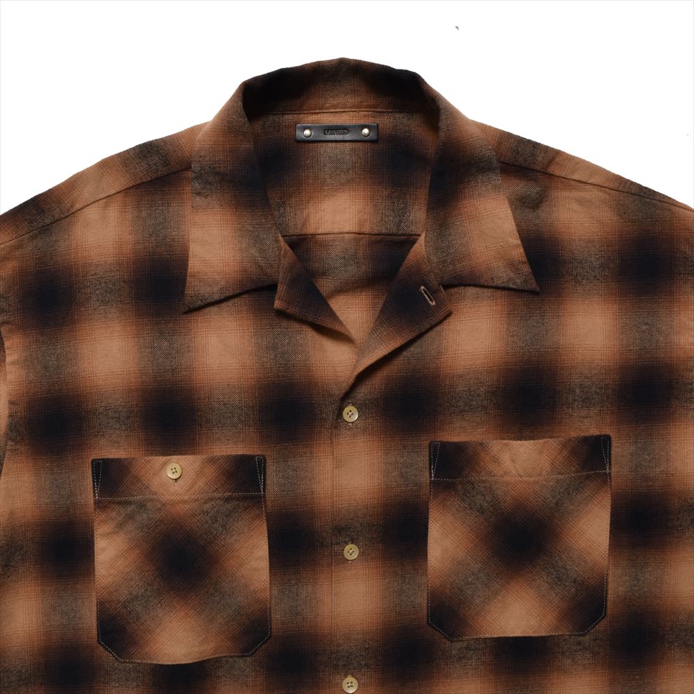 MINEDENIM(マインデニム) - C.Flannel Ombre Open Collar SH (2509