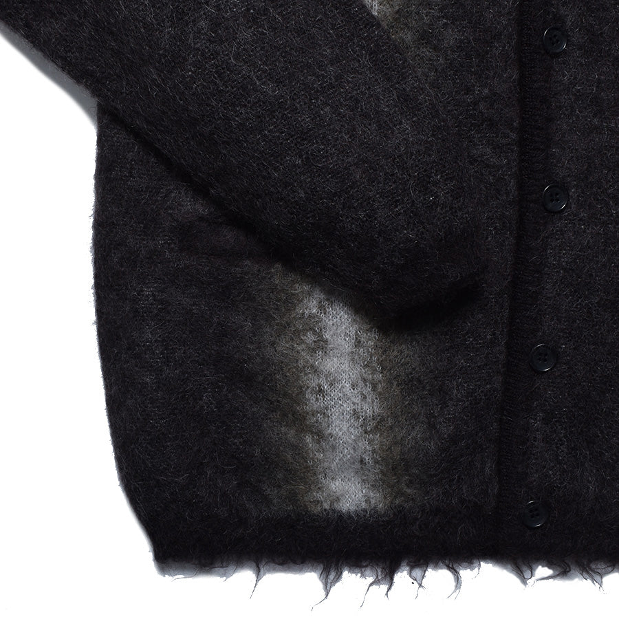 MINEDENIM(マインデニム) - Fuzzy Stripe Mohair Knit Cardigan (2509