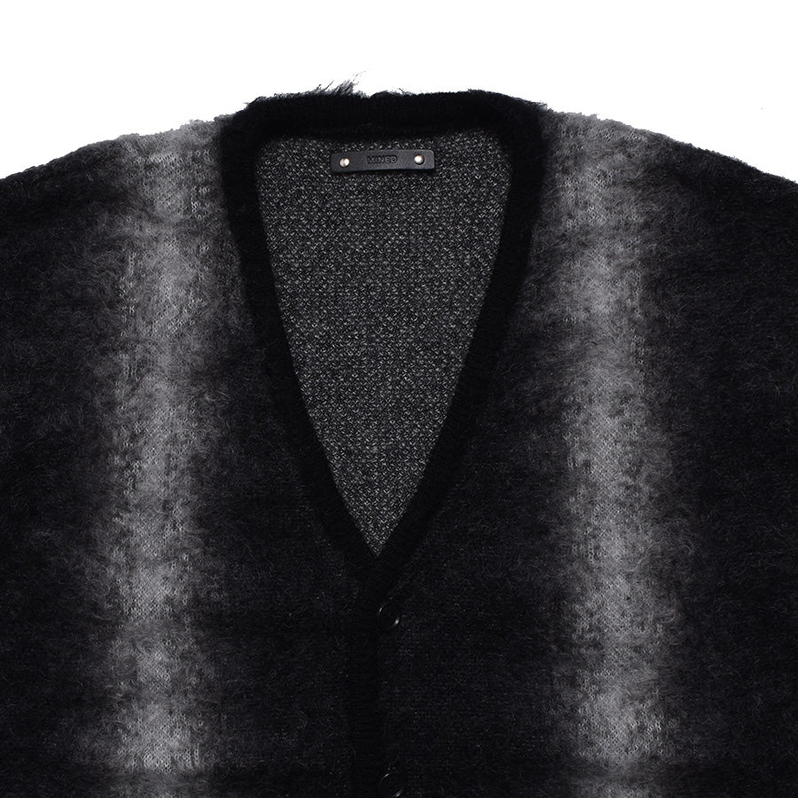 MINEDENIM(マインデニム) - Fuzzy Stripe Mohair Knit Cardigan (2509