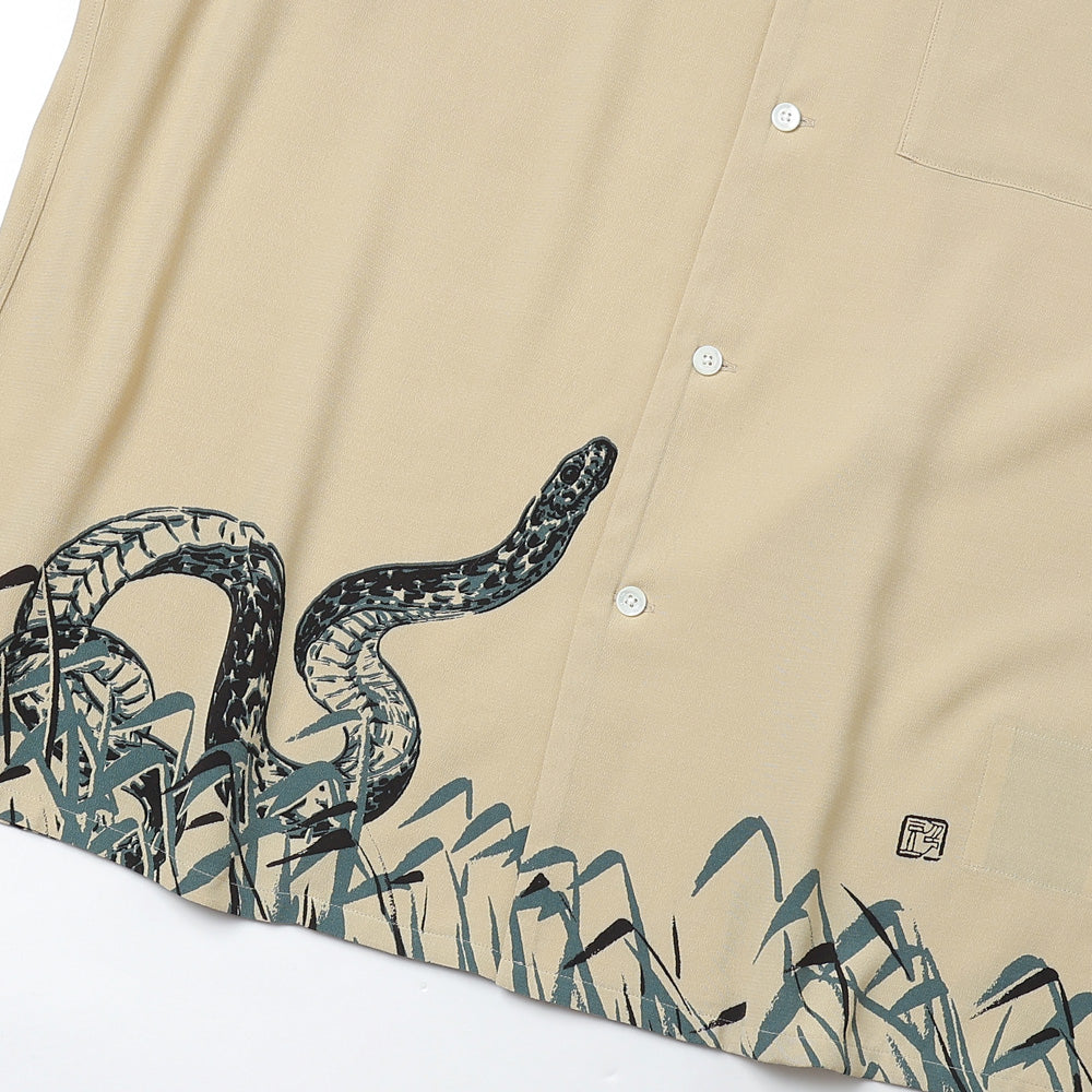ORIGINAL PRINTED OPEN COLLAR SHIRTS Hebi Long-sleeve