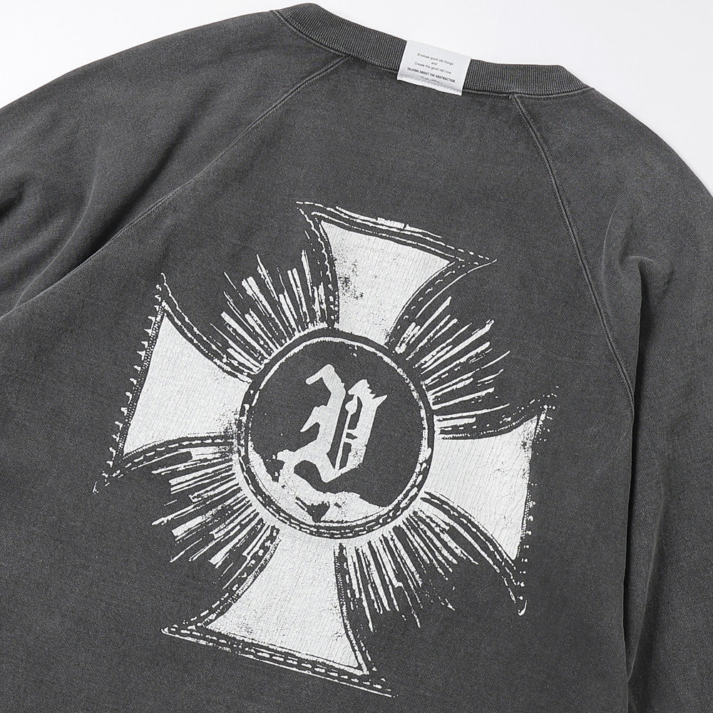 OVER DYE PRINT RAGLAN TEE