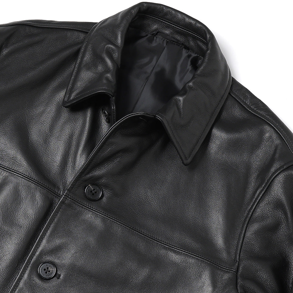 LEATHER CAR COAT
