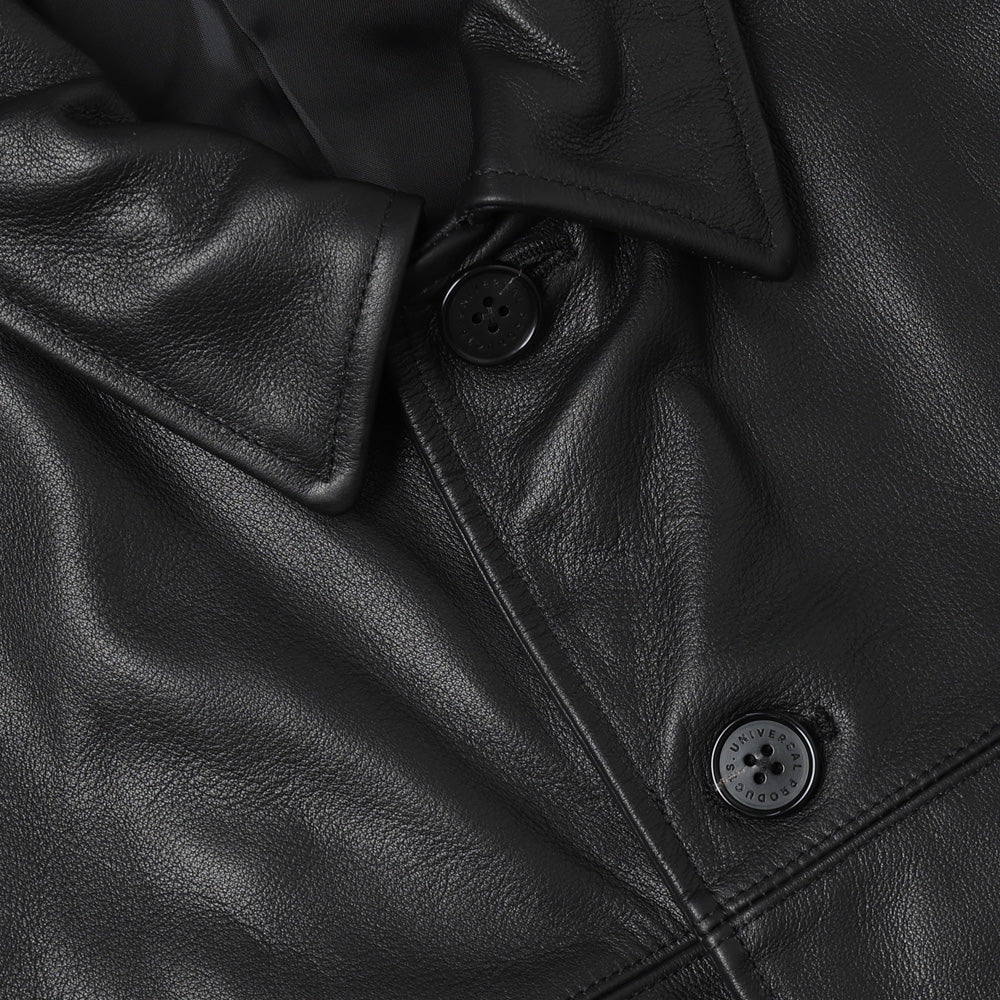 LEATHER CAR COAT