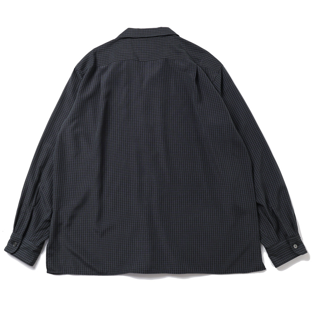 Silk Rayon Open Collar L/S Shirt