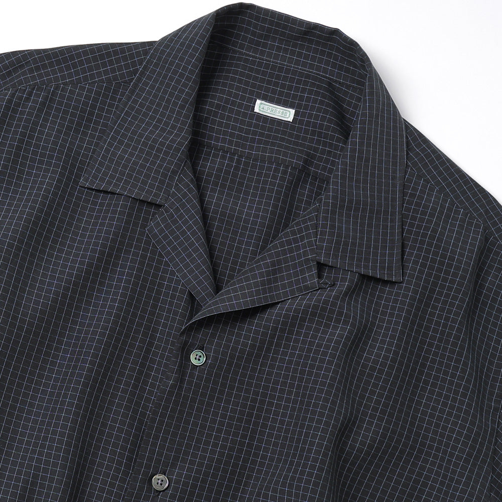 Silk Rayon Open Collar L/S Shirt