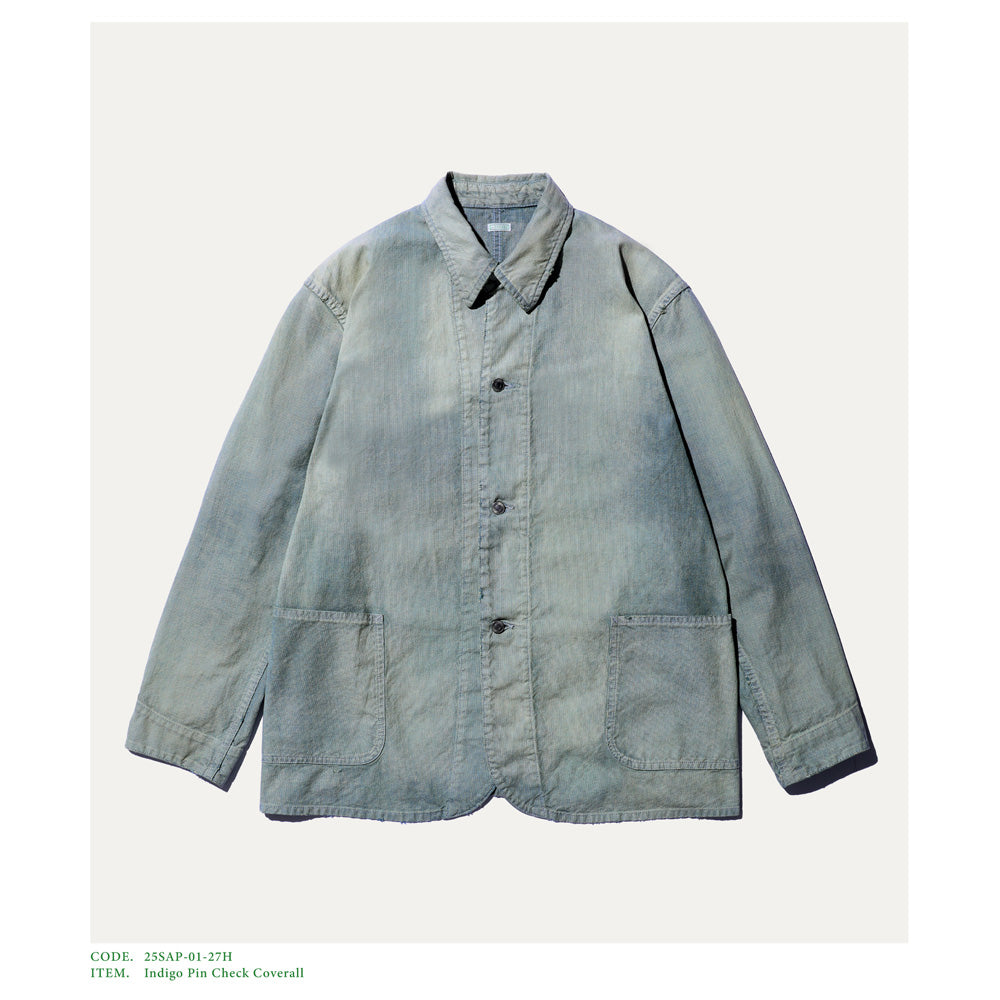 Indigo Pin Check Coverall