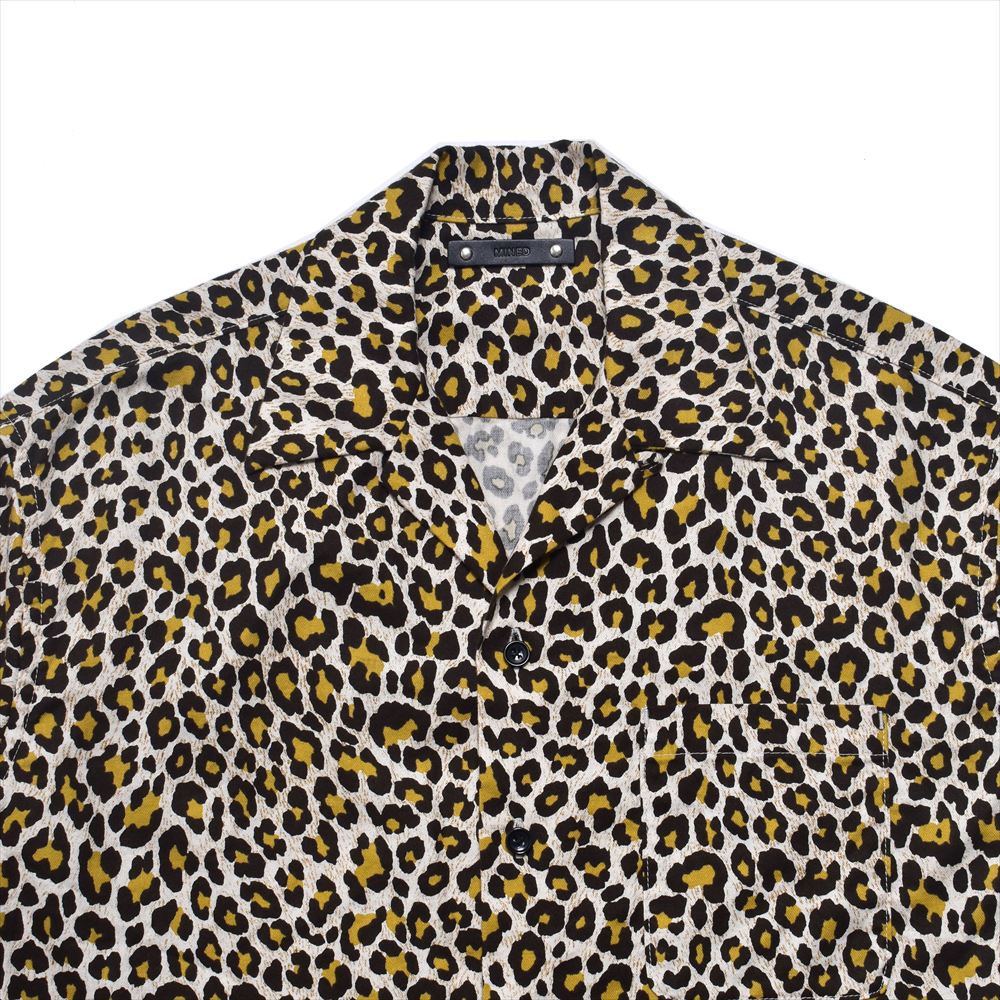 MINEDENIM(マインデニム) - Leopard Print Flannel S/S Open Collaar
