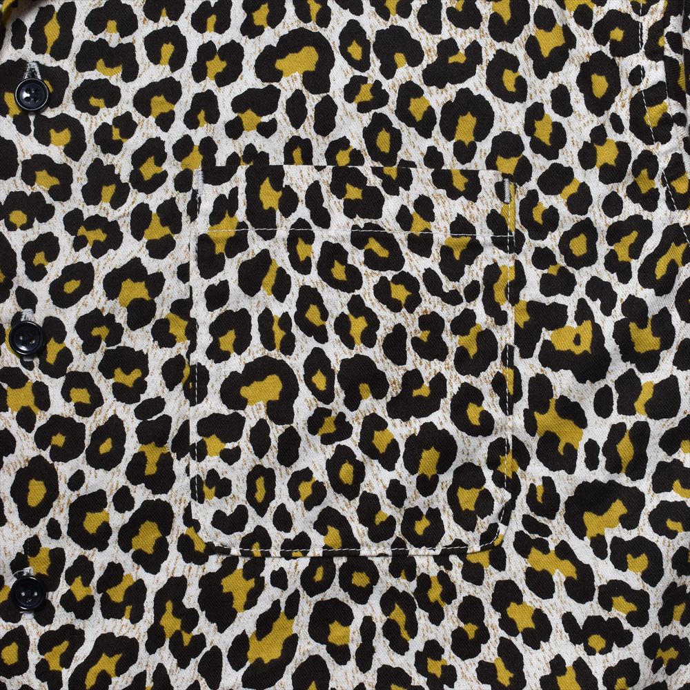 Leopard Print Flannel S/S Open Collaar SH