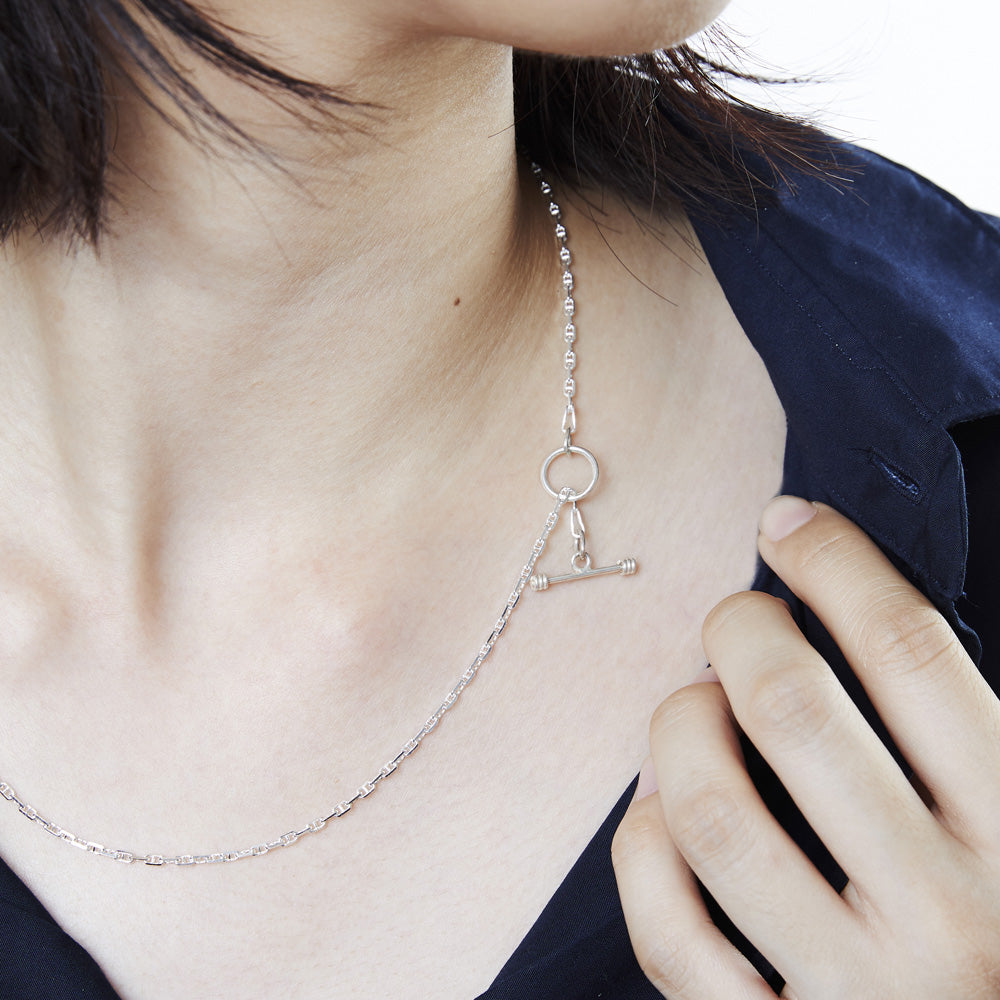 Tiny Solid Anchor Link Necklace