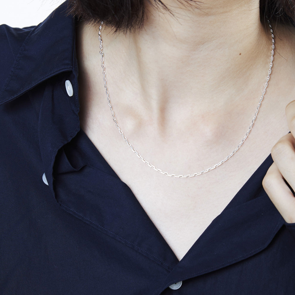 Tiny Solid Anchor Link Necklace