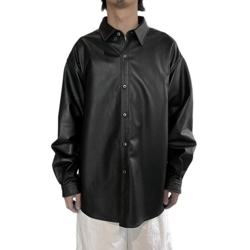 Leather Shirt Jacket 26ssmae