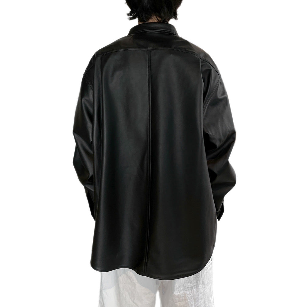 Leather Shirt Jacket 26ssmae