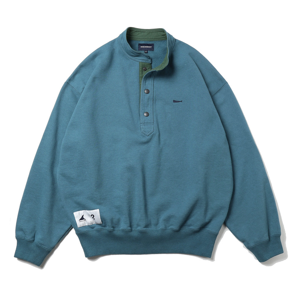 VOIL HENLEY NECK PIGMENT DYE