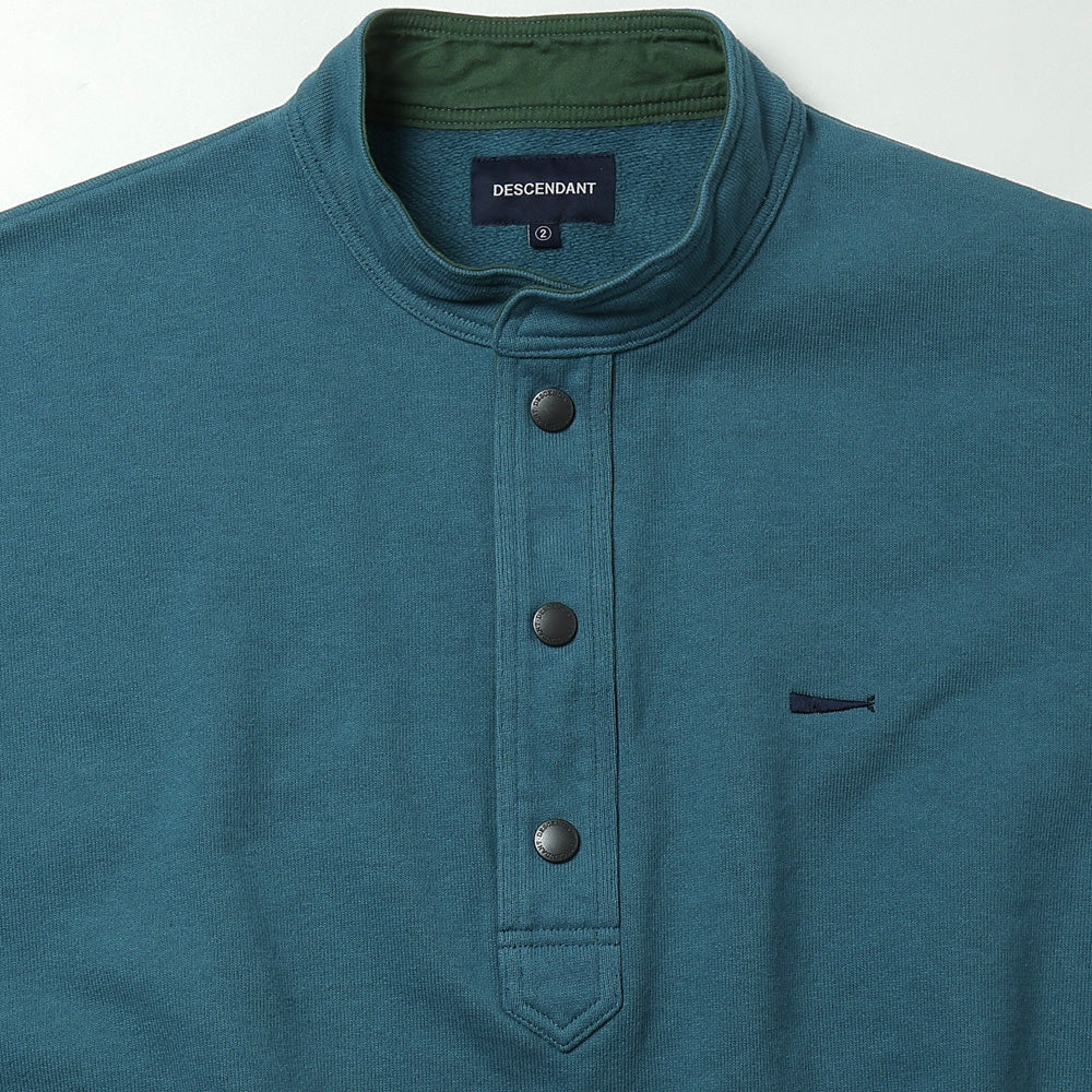 VOIL HENLEY NECK PIGMENT DYE