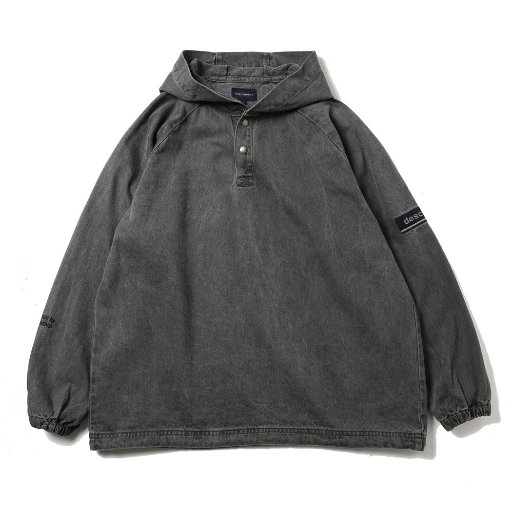 MOLE HOODED LS SHIRT PIGMENT DYE