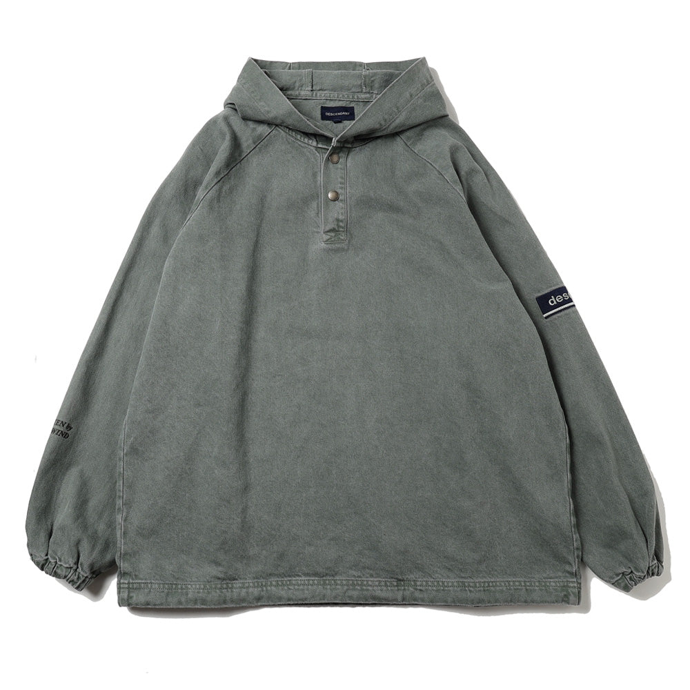 MOLE HOODED LS SHIRT PIGMENT DYE