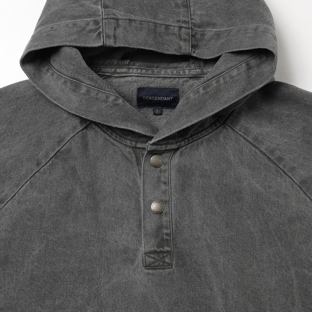 MOLE HOODED LS SHIRT PIGMENT DYE