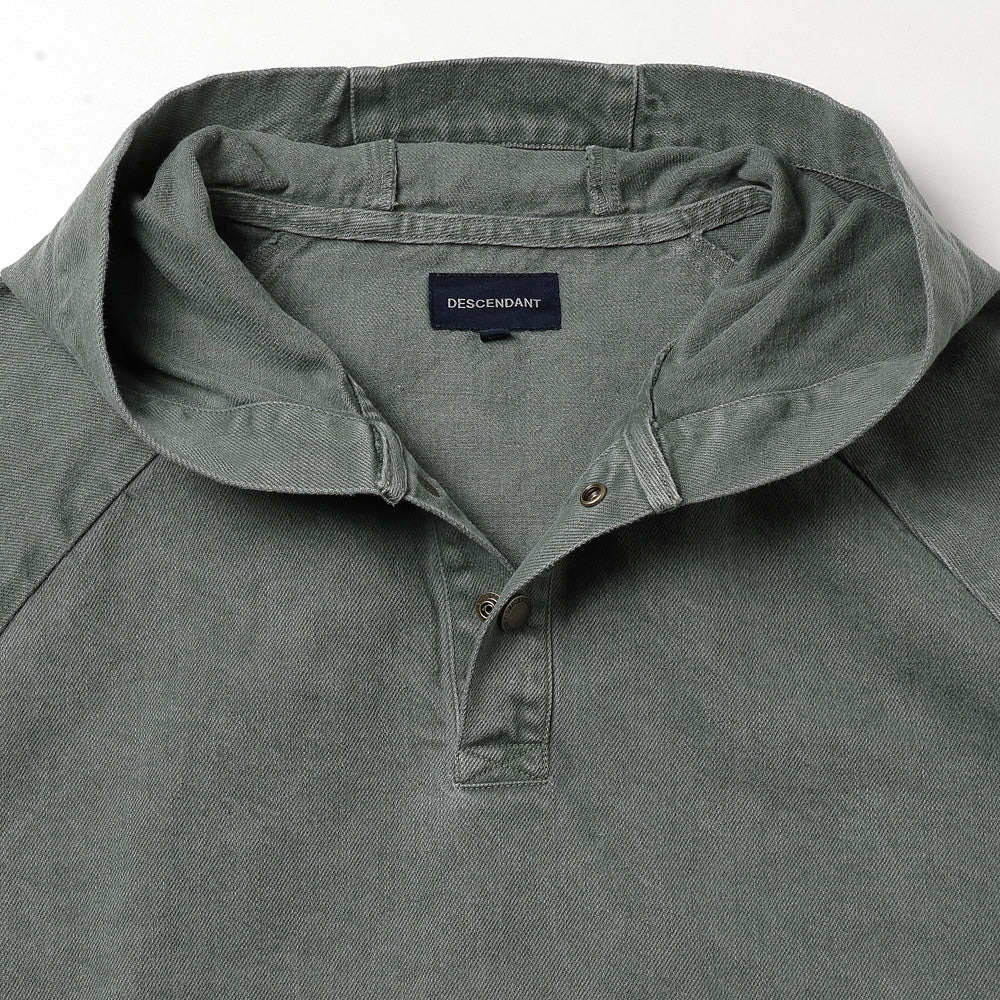 MOLE HOODED LS SHIRT PIGMENT DYE