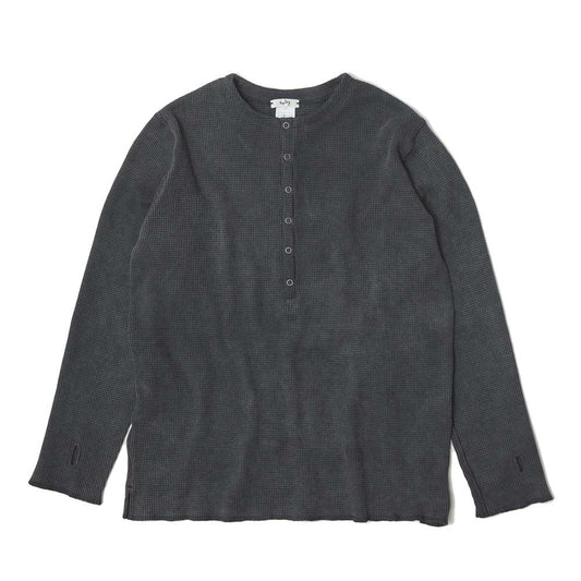 WAFFLE HENRY NECK SHIRTS - Pigment Stone Wash -