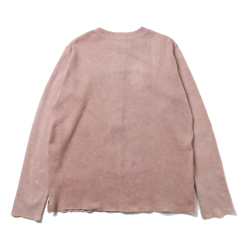 WAFFLE HENRY NECK SHIRTS - Pigment Stone Wash -