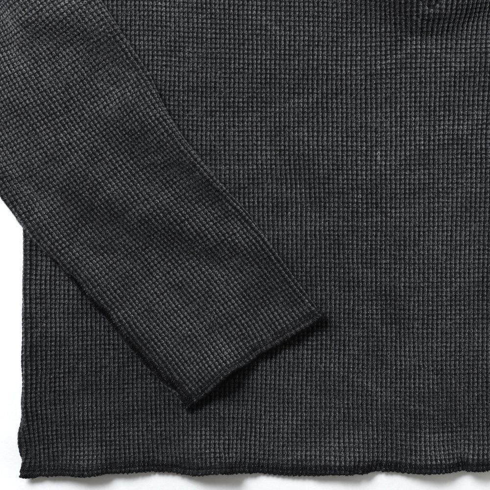WAFFLE HENRY NECK SHIRTS - Pigment Stone Wash -