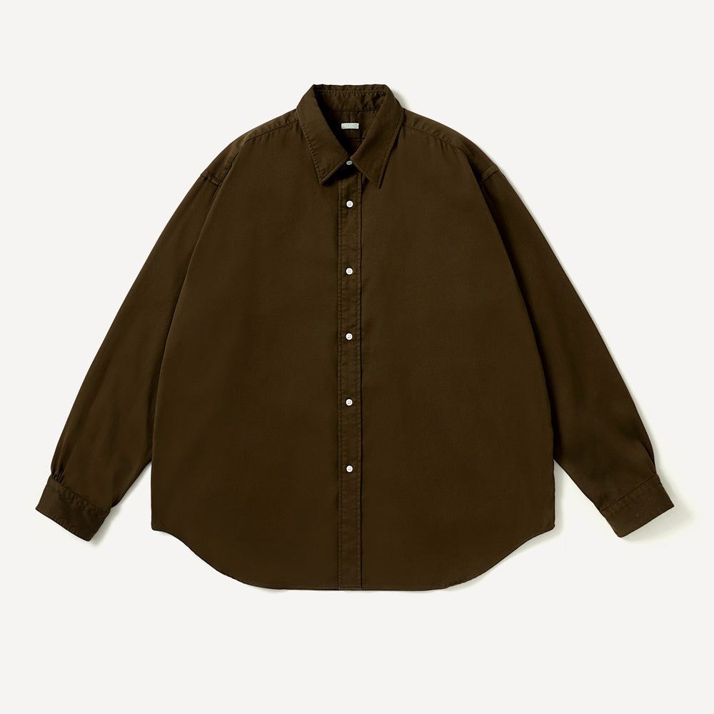 Double Weave Twill Regular Collar Shirt