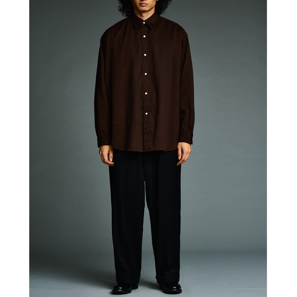 Double Weave Twill Regular Collar Shirt