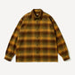 Vintage Cotton Silk Nep Twill Check Shirts (MUSTARD) Available from August 22
