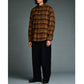Vintage Cotton Silk Nep Twill Check Shirts(BROWN)