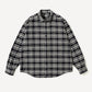Vintage Cotton Silk Nep Twill Check Shirts(NAVY)