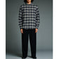 Vintage Cotton Silk Nep Twill Check Shirts(NAVY)