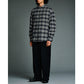 Vintage Cotton Silk Nep Twill Check Shirts(NAVY)