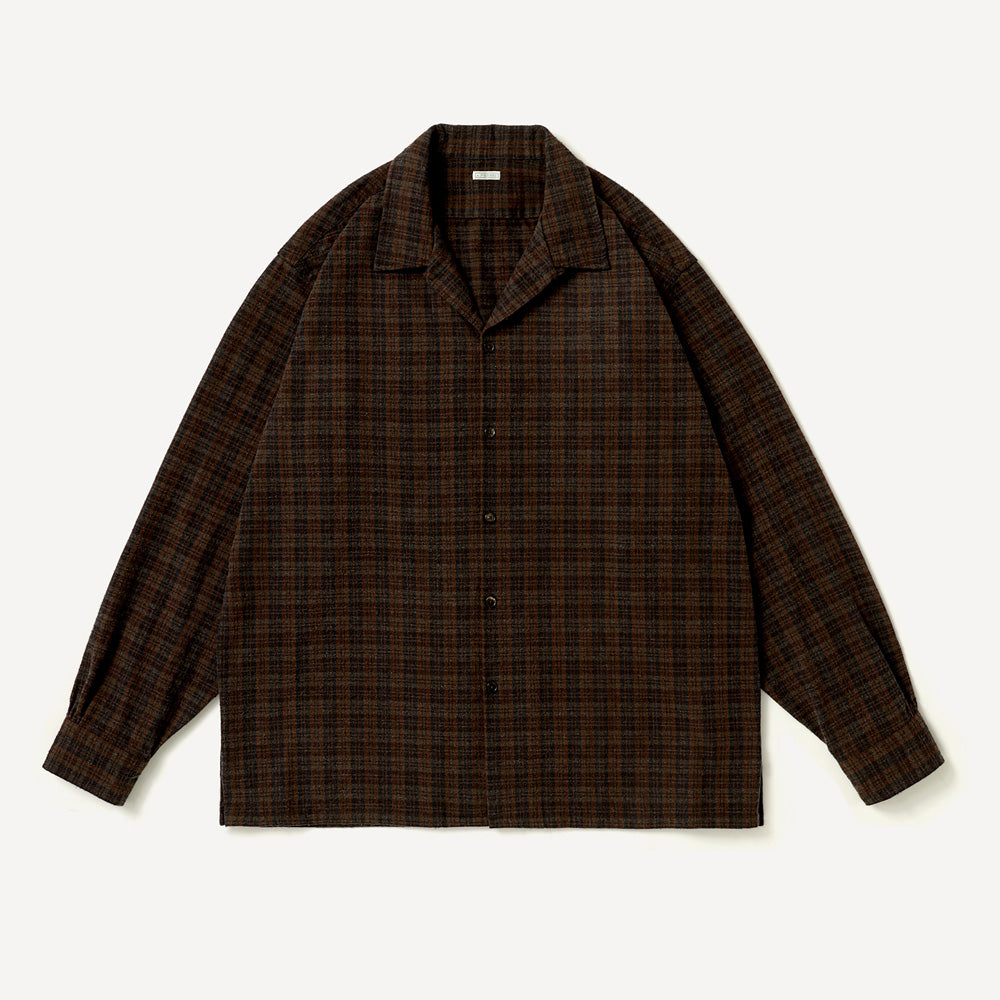 Silk Nep Loop Collar Shirts
