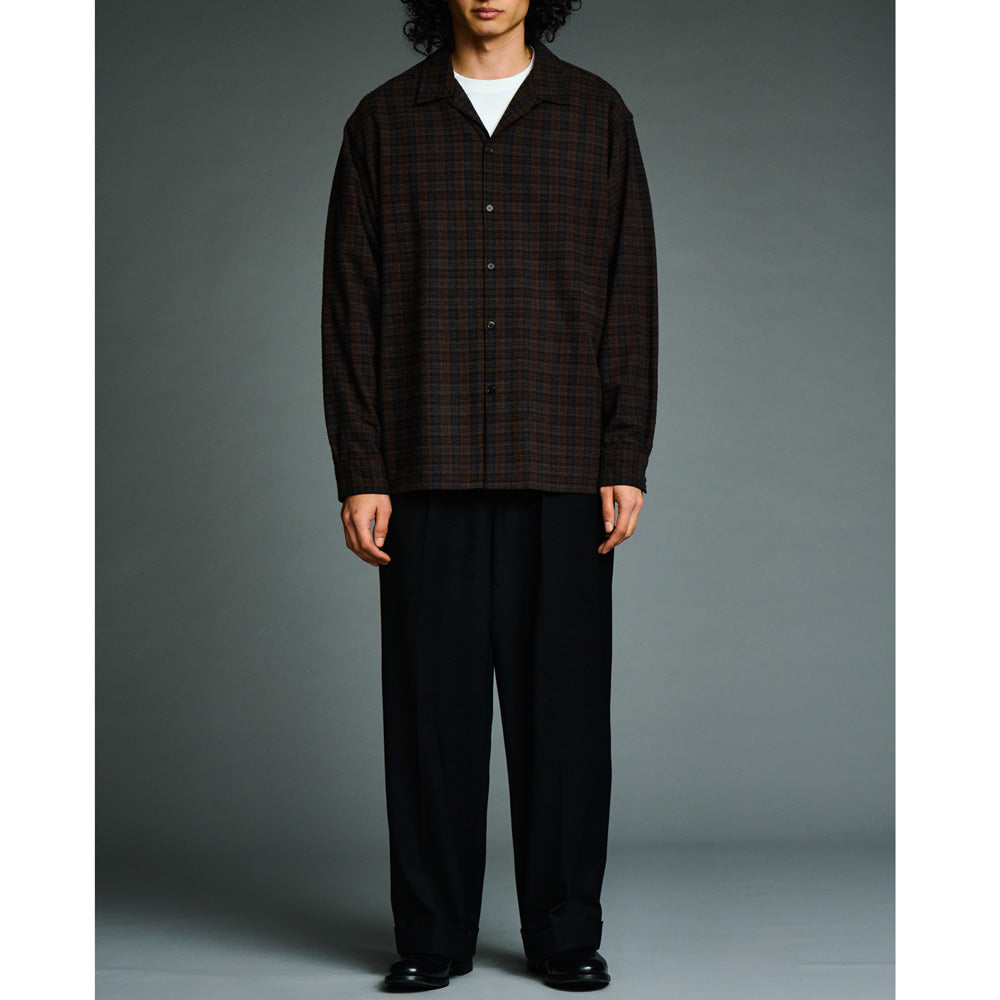 Silk Nep Loop Collar Shirts