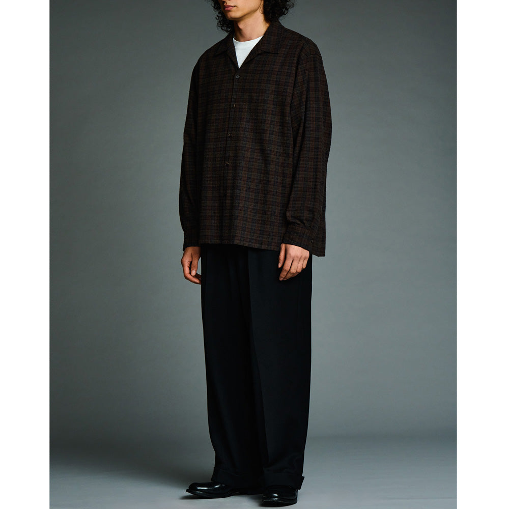 Silk Nep Loop Collar Shirts