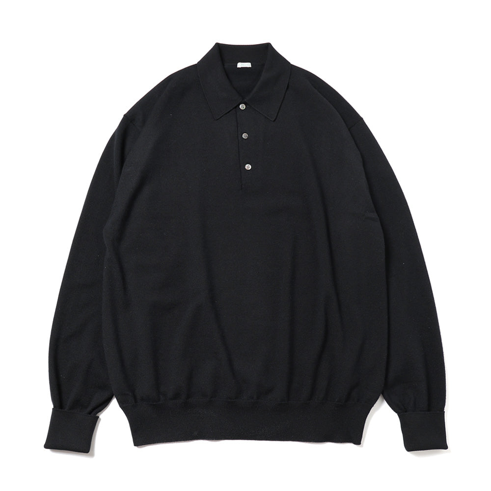 Wool Knit L/S Polo Shirts