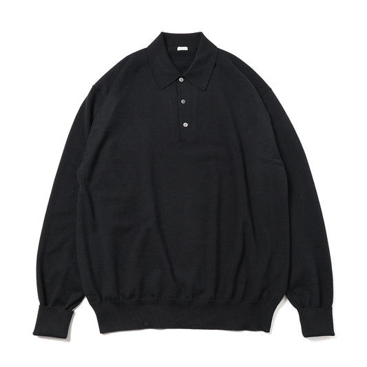 Wool Knit L/S Polo Shirts
