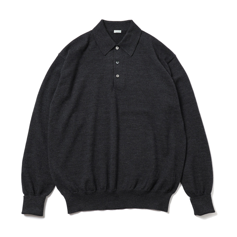 Wool Knit L/S Polo Shirts