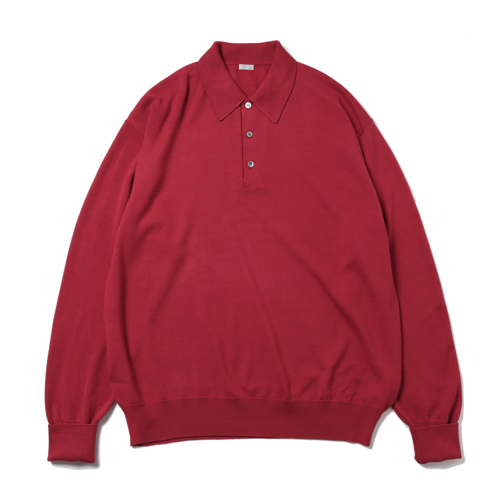 Wool Knit L/S Polo Shirts