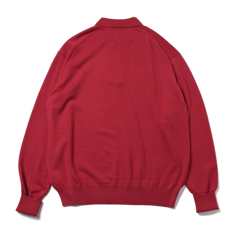Wool Knit L/S Polo Shirts