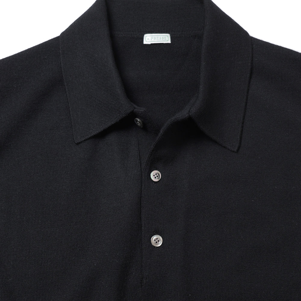 Wool Knit L/S Polo Shirts