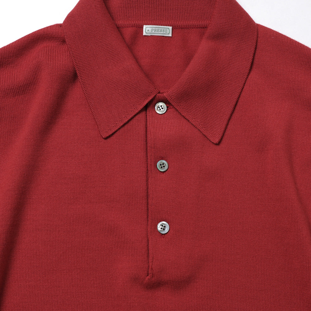 Wool Knit L/S Polo Shirts