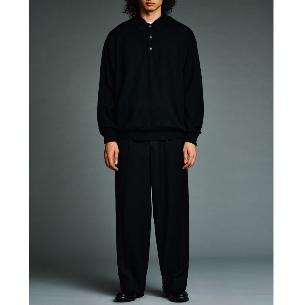 Wool Knit L/S Polo Shirts