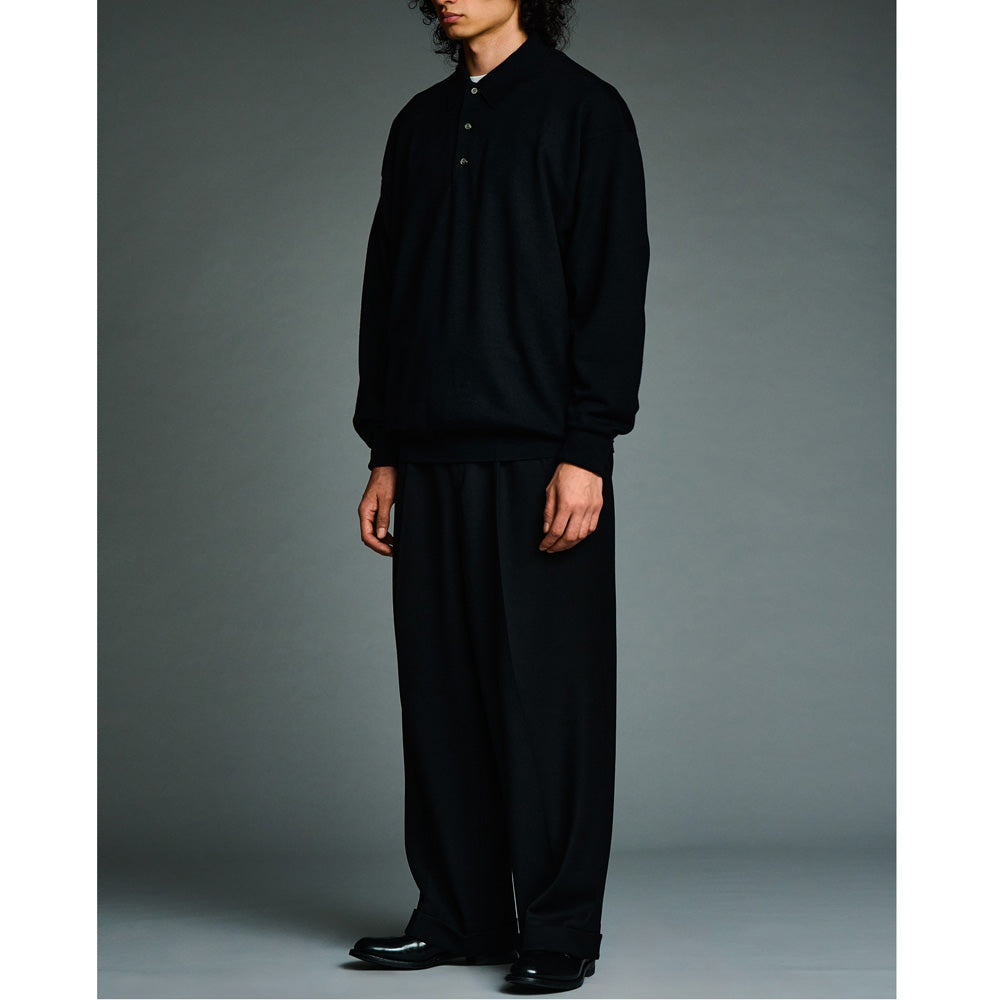 Wool Knit L/S Polo Shirts