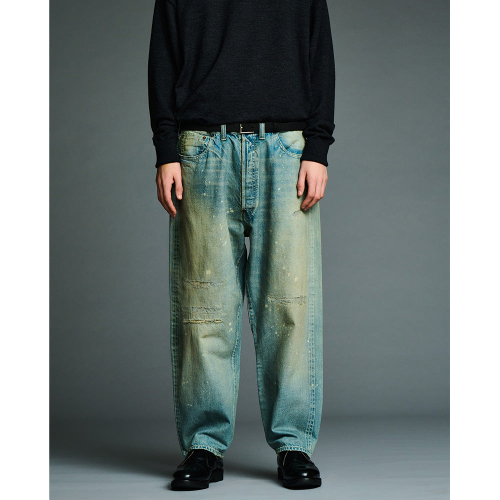 No.37 Washed Wide Denim Pants