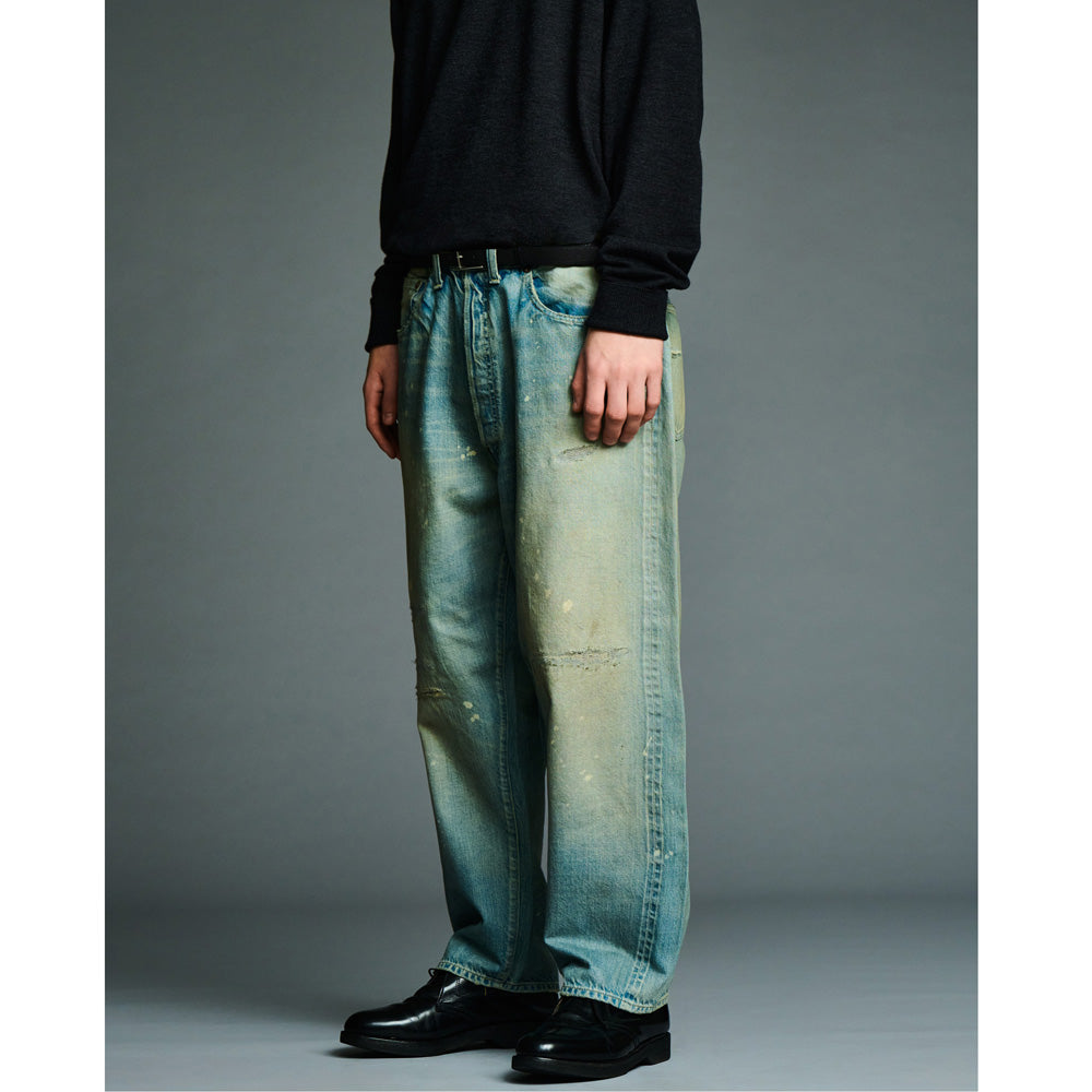 No.37 Washed Wide Denim Pants