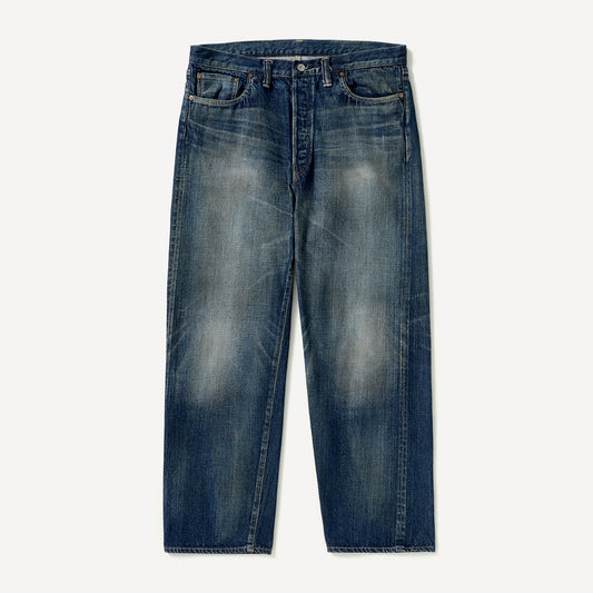 Vintage Washed Straight Denim Pants