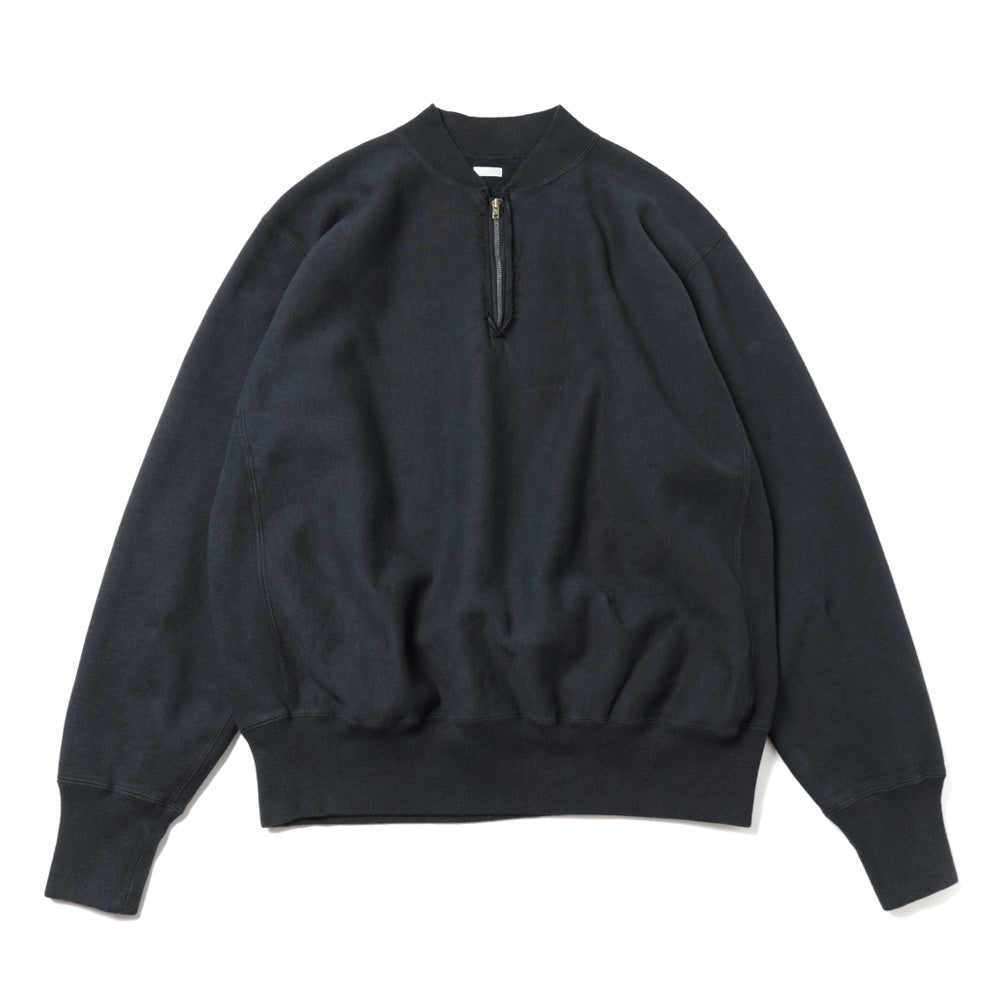 Vintage Half Zip Rib Collar Sweatshirt